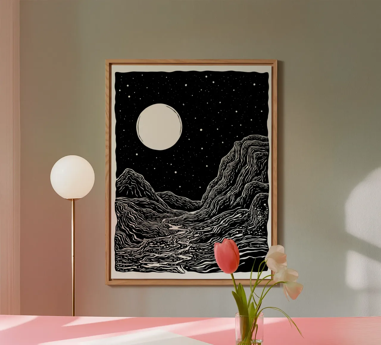 Moonlit Path alluminio dibond da Indigo Rain