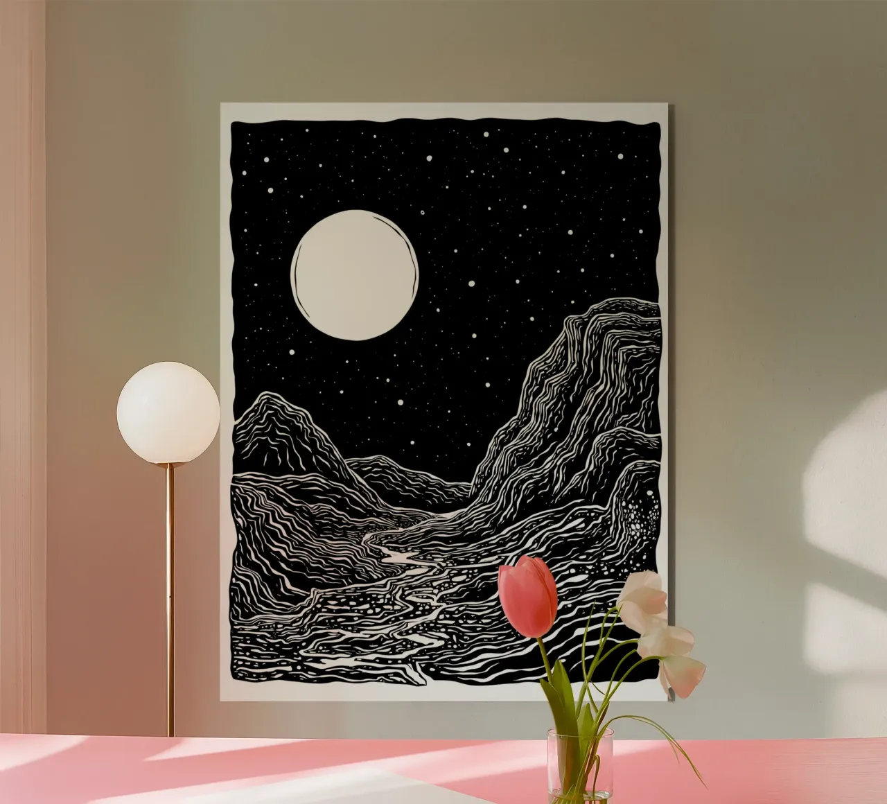 Moonlit Path alluminio dibond da Indigo Rain