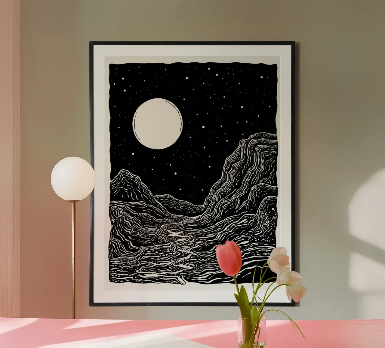 Moonlit Path carta hahnemühle da Indigo Rain