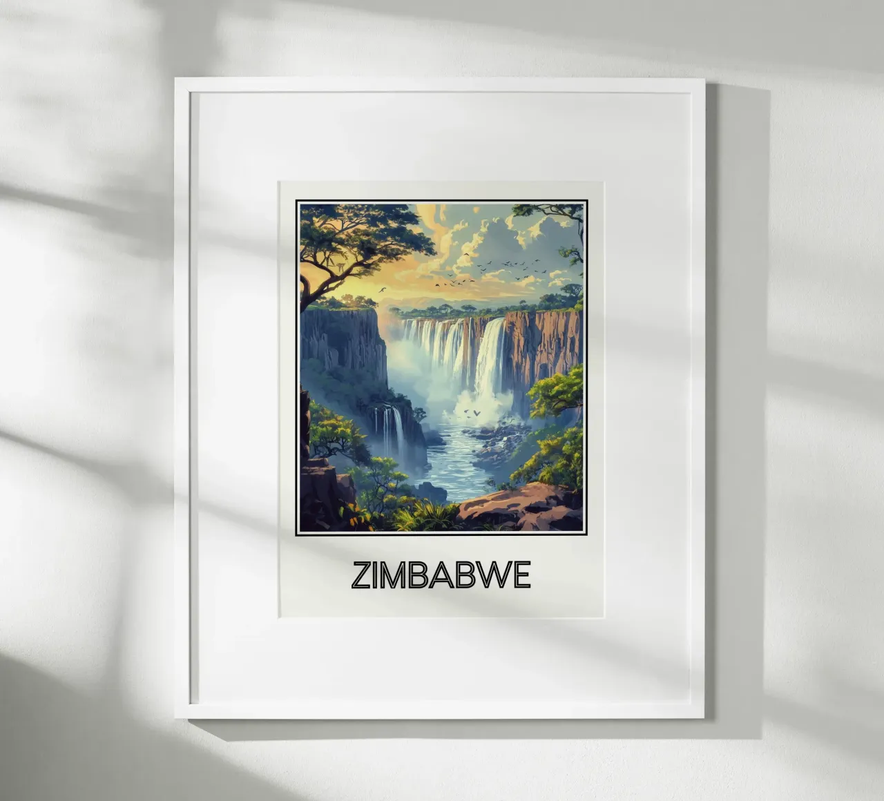 Zimbabwe poster con telaio in plastica da Frame the World
