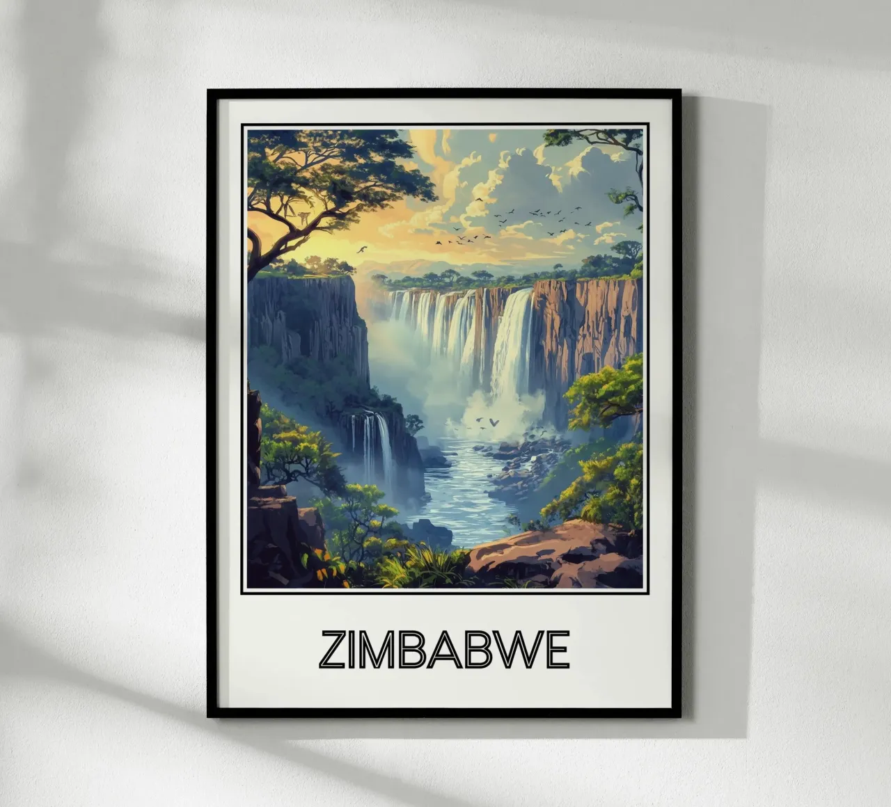 Zimbabwe poster con telaio in plastica da Frame the World