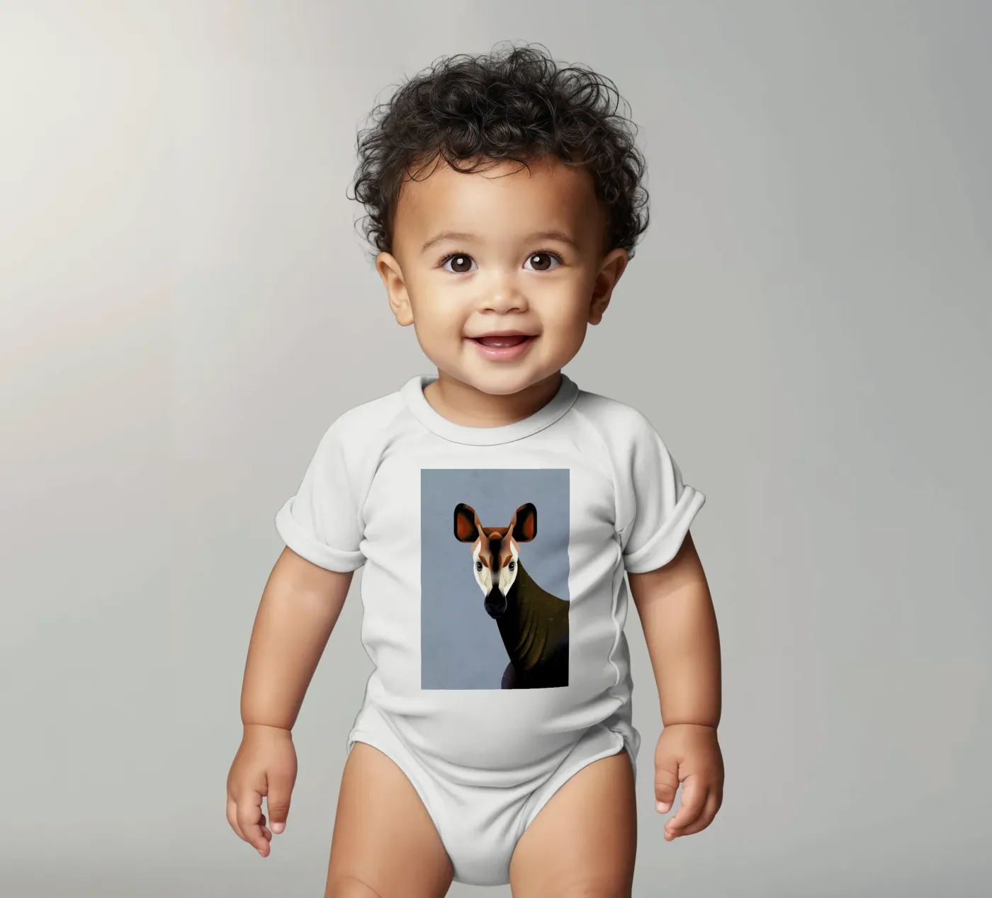 Okapi body neonato maniche corte da Dieter Braun