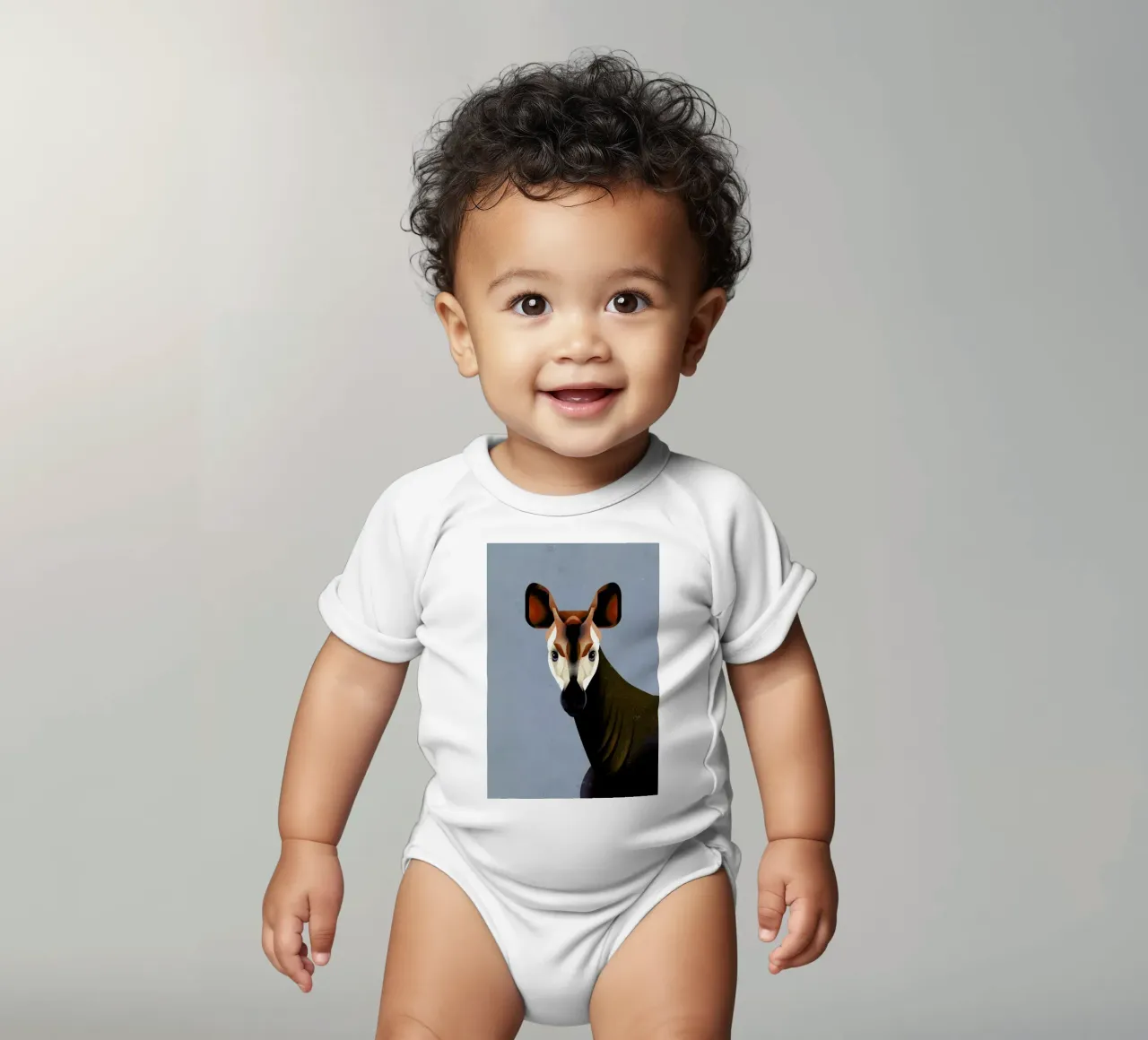 Okapi body neonato maniche corte da Dieter Braun