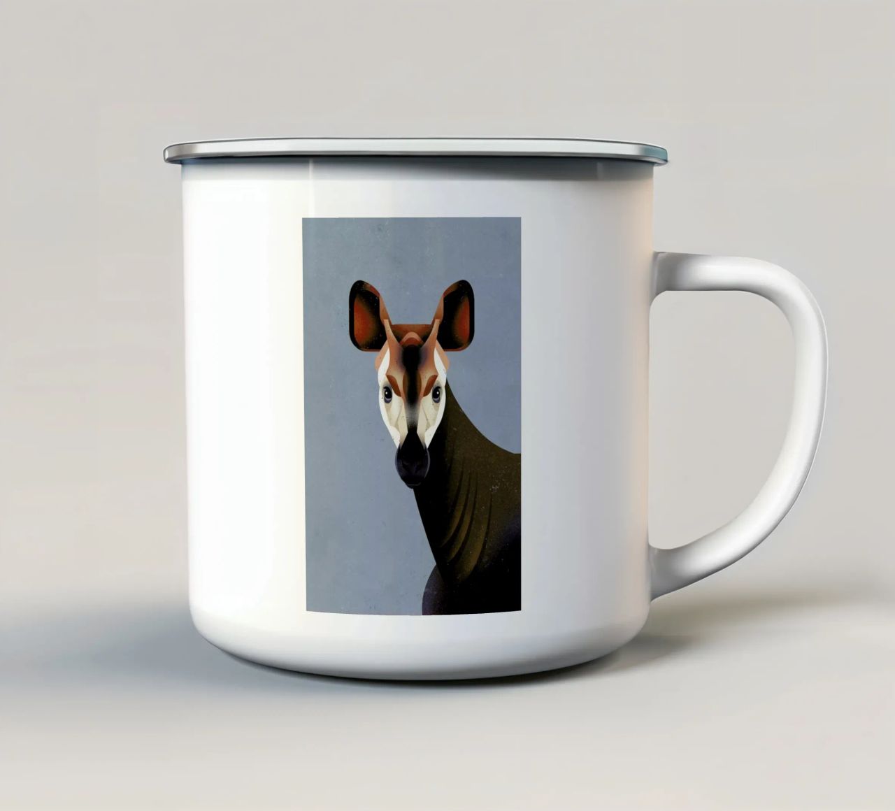 Okapi tazza in smalto da Dieter Braun