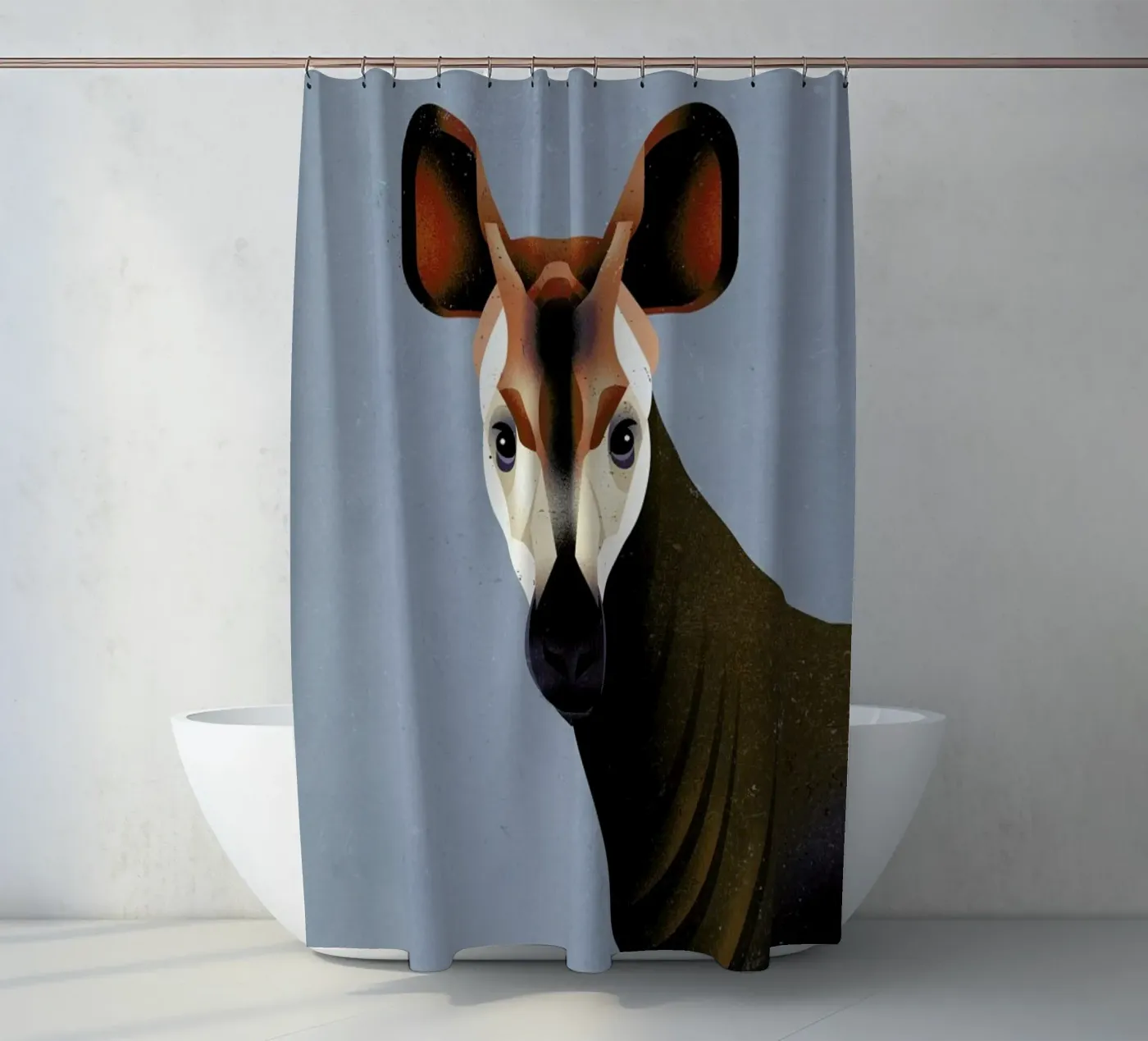 Okapi shower curtain by Dieter Braun