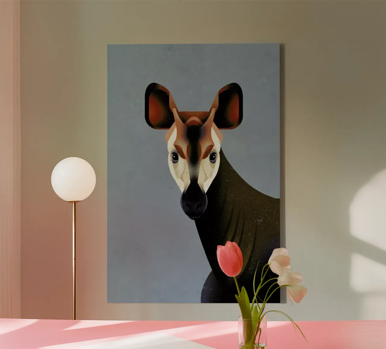 Okapi tela con Cornice a cassetta da Dieter Braun