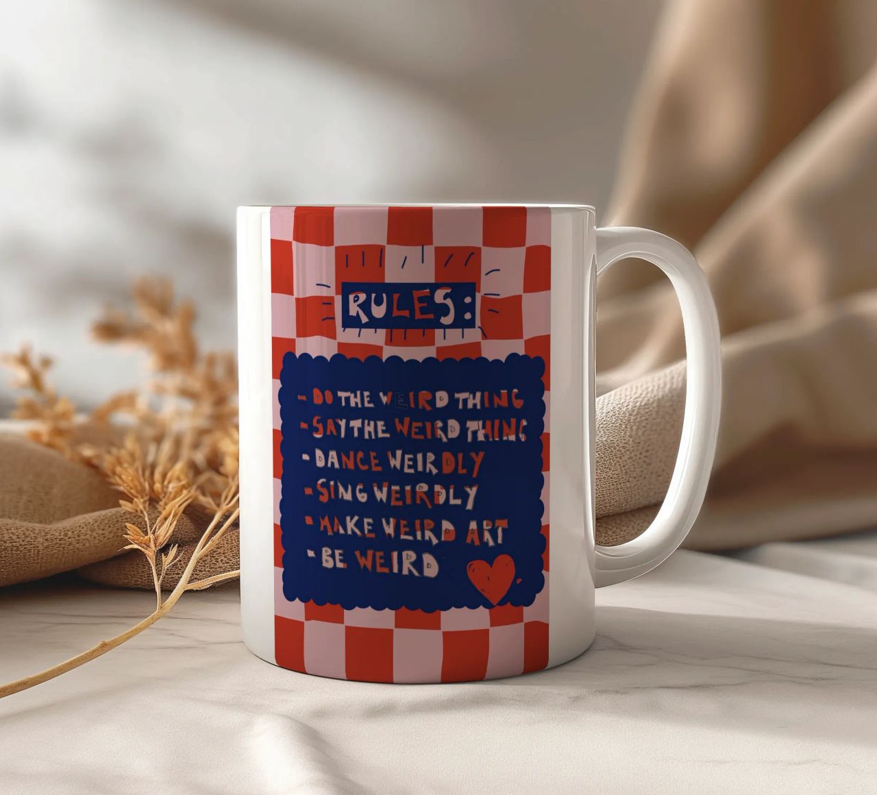 Rules to be yourself tazza in ceramica da thesoulhugclub