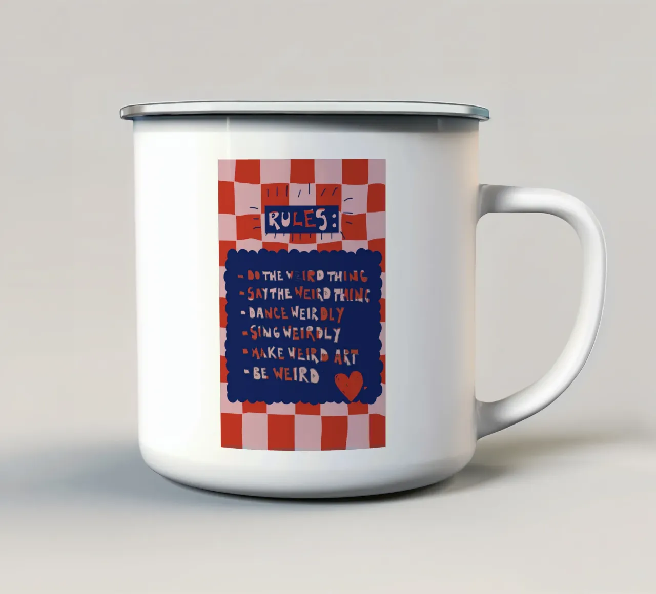 Rules to be yourself Emaille Tasse von thesoulhugclub