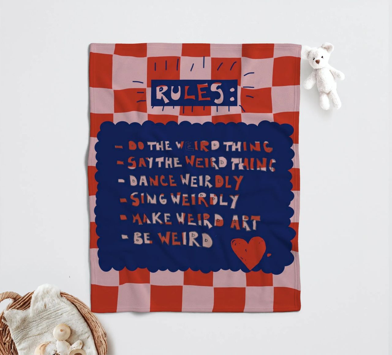 Rules to be yourself coperta in pile da thesoulhugclub