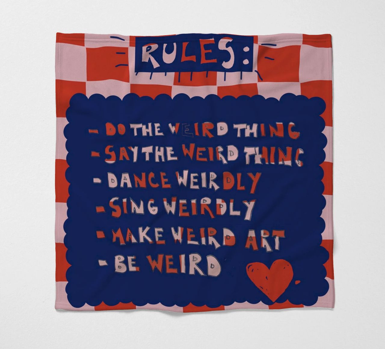 Rules to be yourself coperta in pile da thesoulhugclub