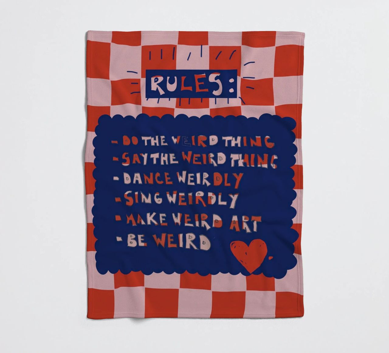 Rules to be yourself coperta in pile da thesoulhugclub