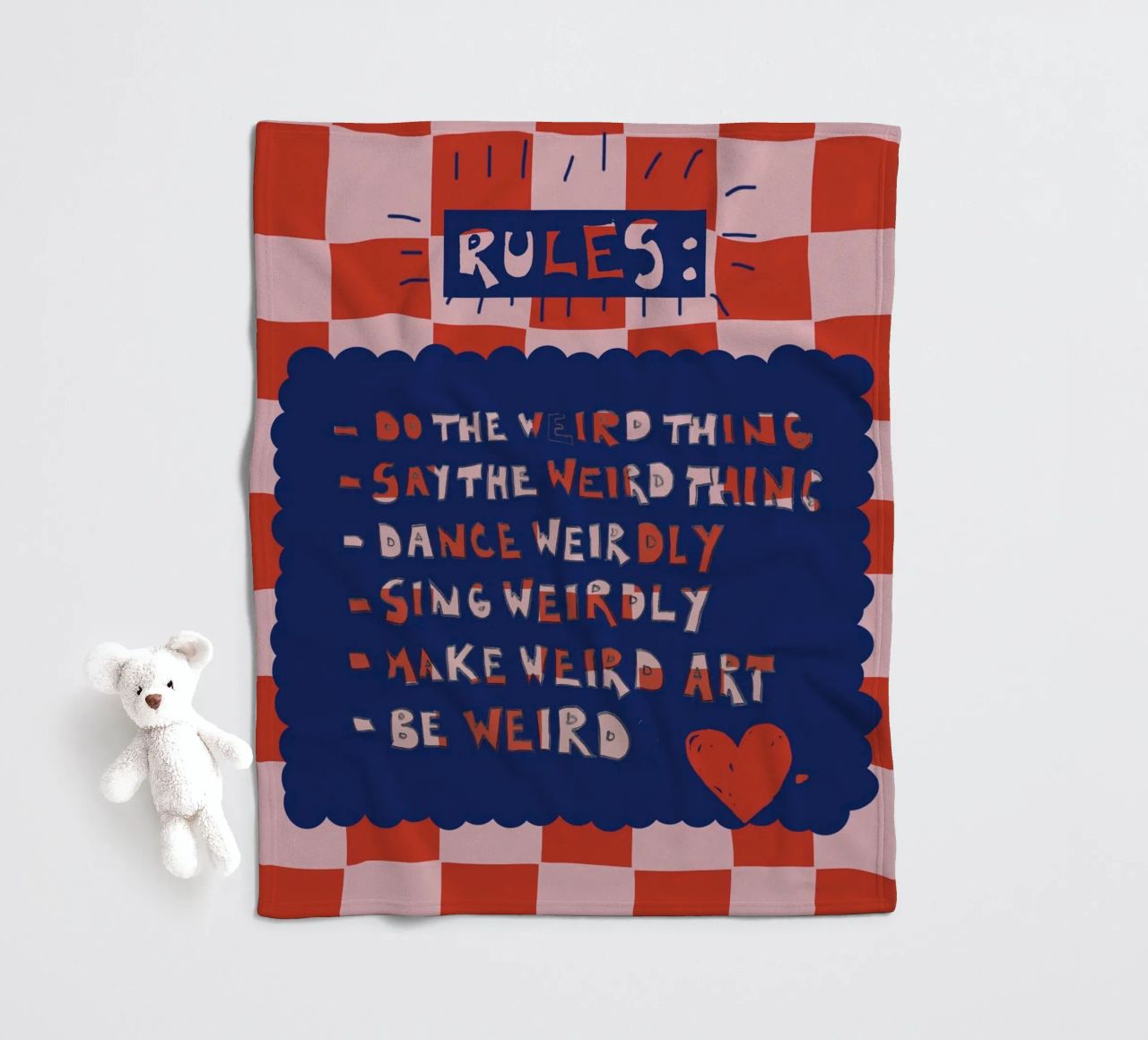 Rules to be yourself coperta in pile da thesoulhugclub