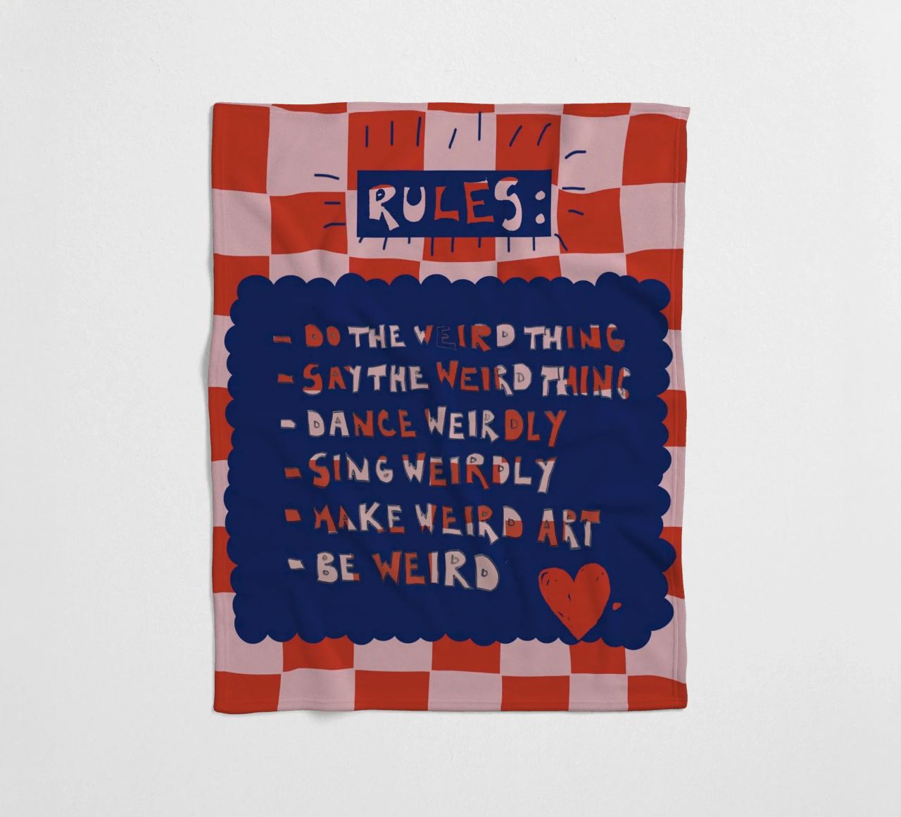 Rules to be yourself coperta in pile da thesoulhugclub