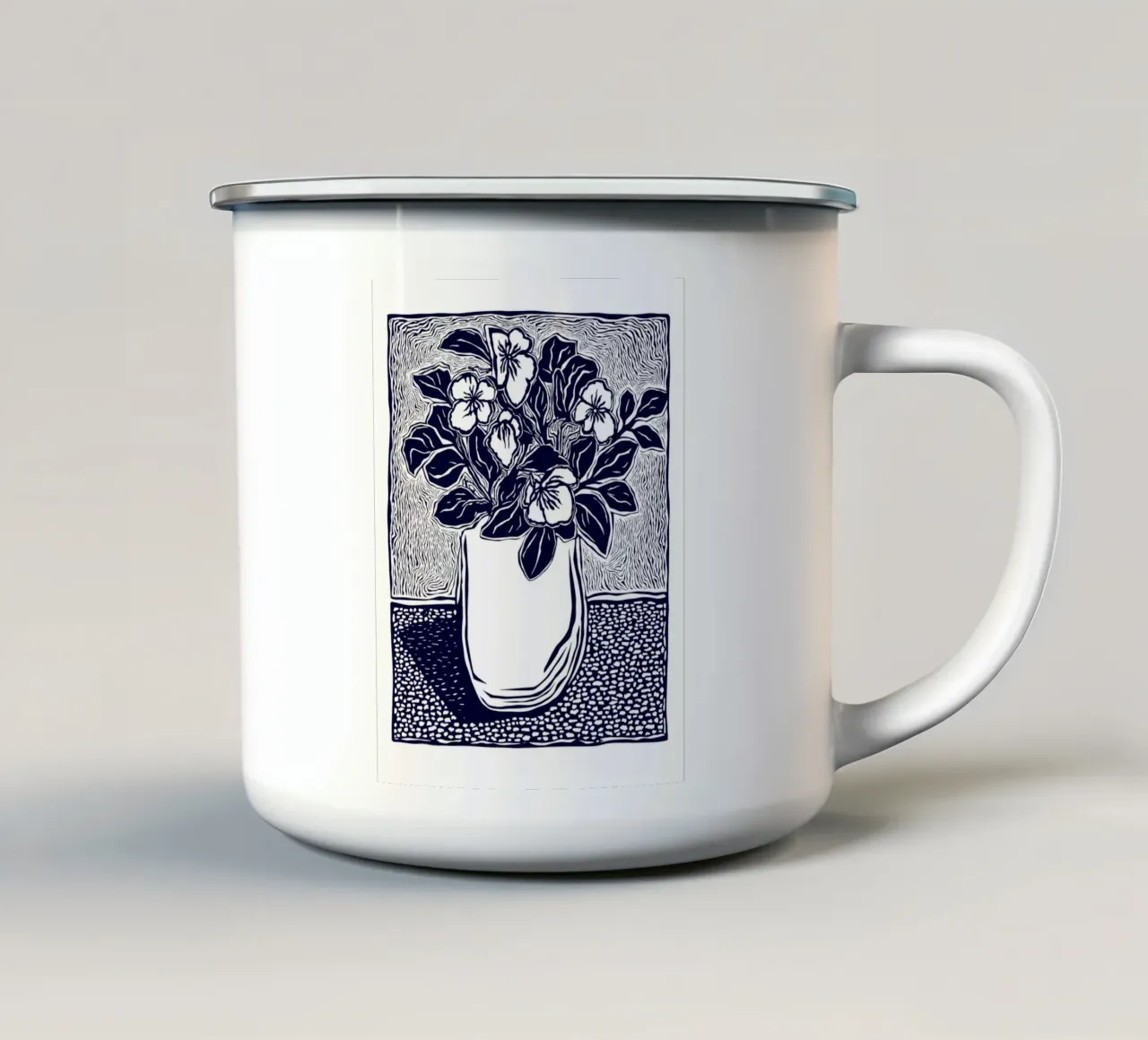 The Poetry of Flowers tazza in smalto da Indigo Rain