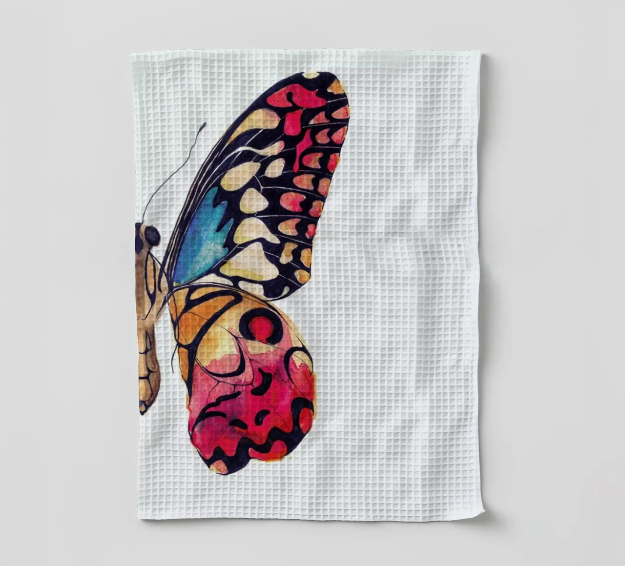 Butterfly Right tea towel by Mie Frey Damgaard