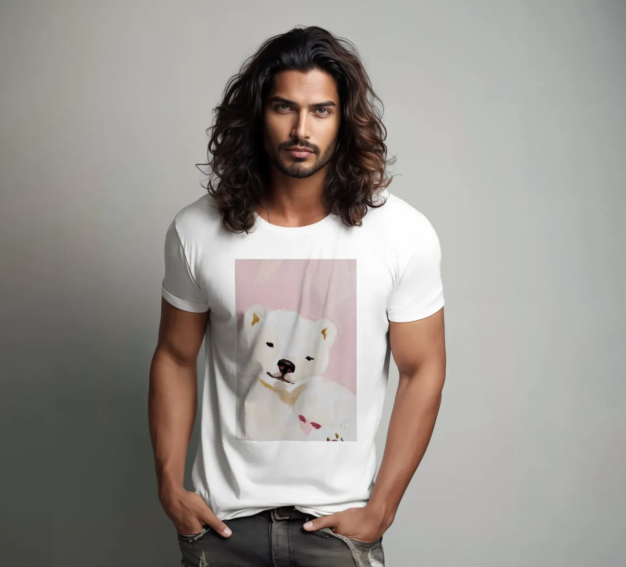 Polar Bear Nursery Art, trendy Poster, Kids Playroom Animal t-shirt by Little Lila