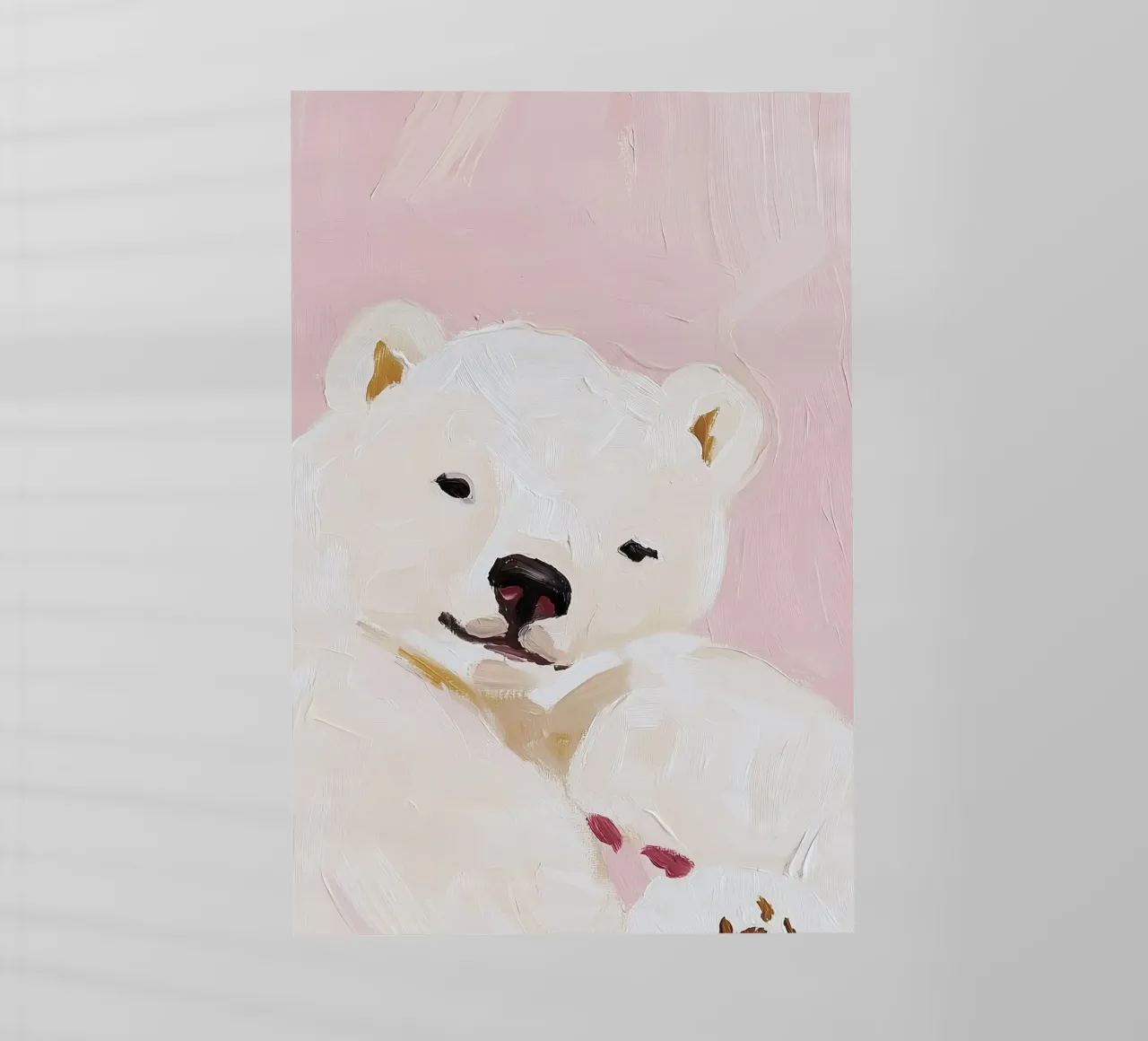 Orso polare, arte della cameretta, poster di tendenza, animale per la stanza dei giochi dei bambini pellicola backlit da Little Lila