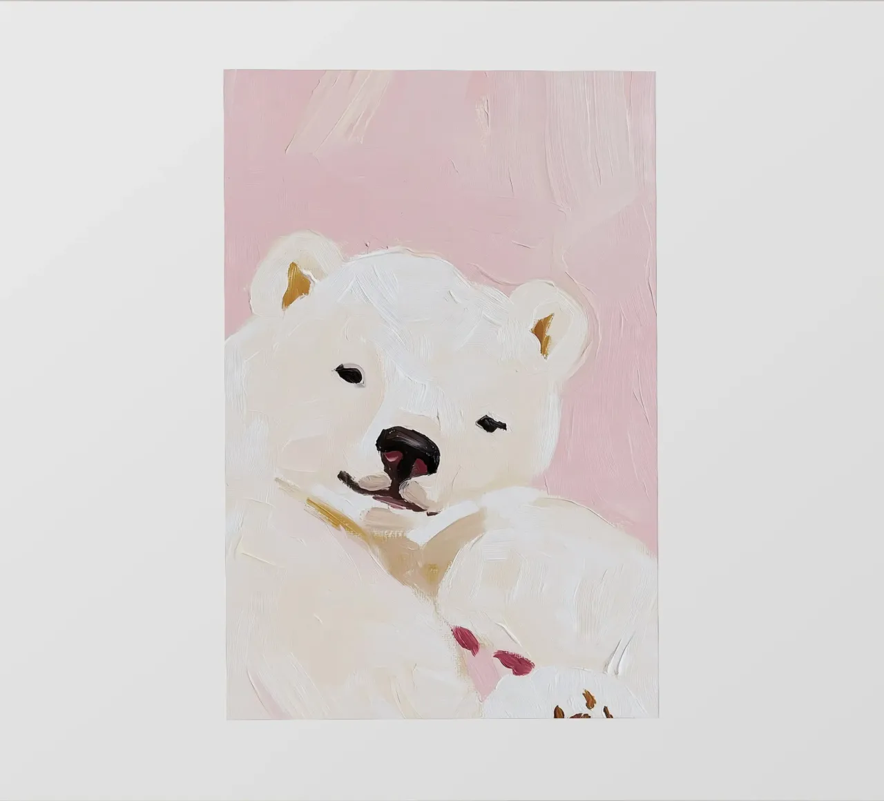 Orso polare, arte della cameretta, poster di tendenza, animale per la stanza dei giochi dei bambini pellicola backlit da Little Lila