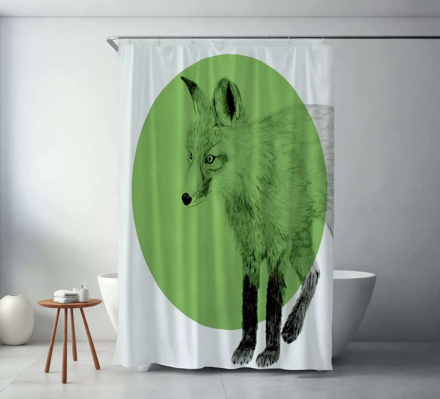 Fox Duschvorhang von Morgan Kendall