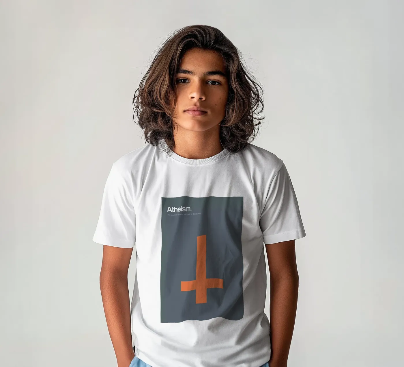 Atheism kinder t-shirt van Genís Carreras