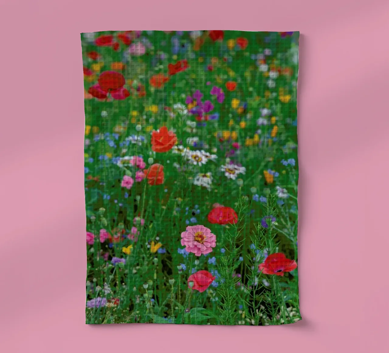 Wild Flowers Field 1 tea towel by Curious Collections by Marielle Leenders