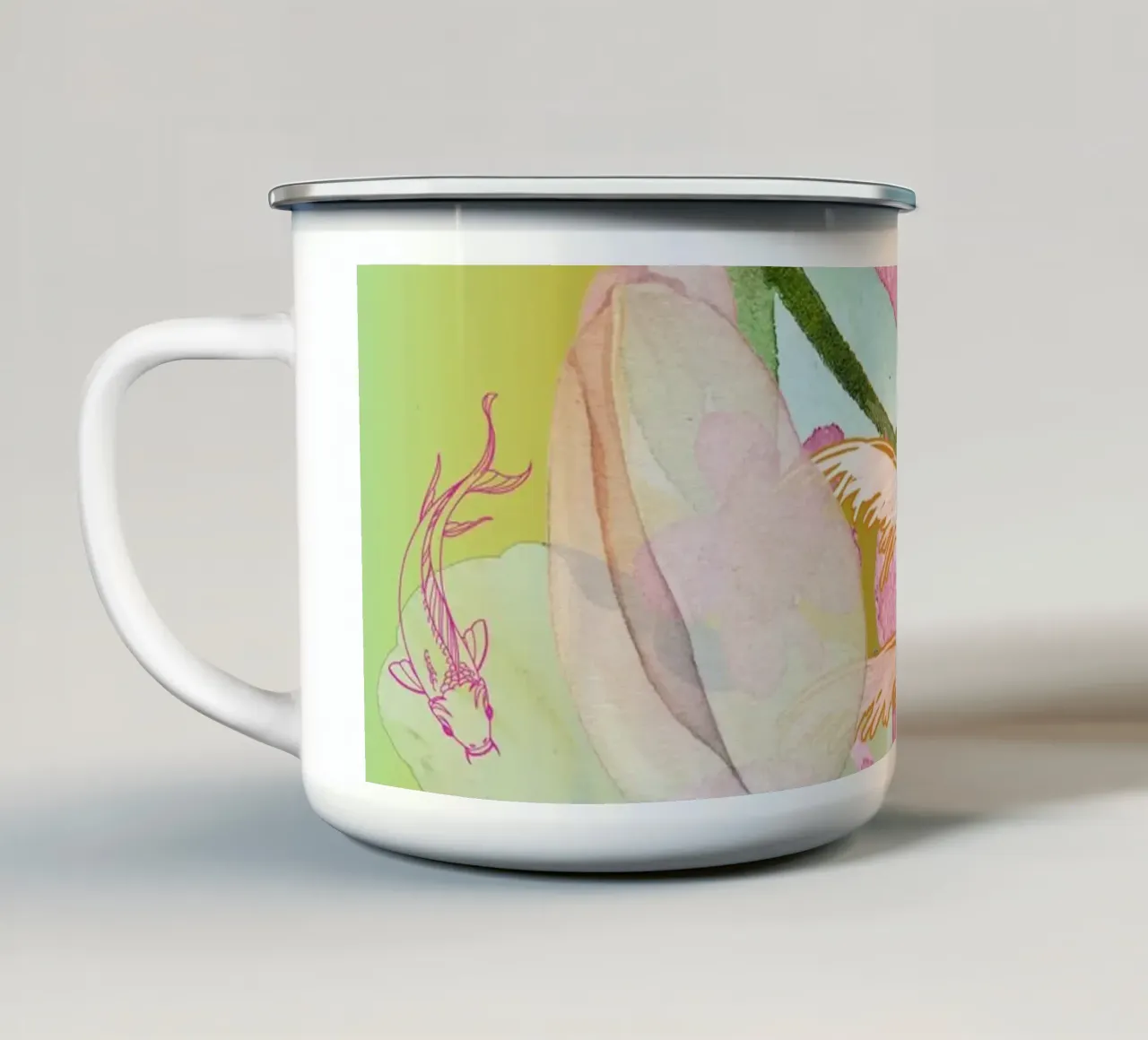 Ardeidae tazza in smalto da Studio Tikao