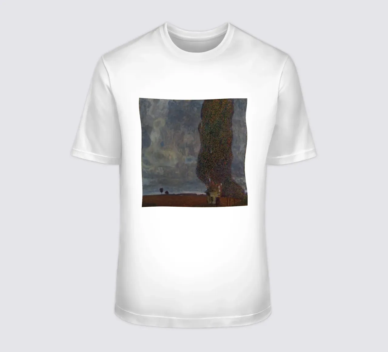 Gustav Klimt - Temporale in avvicinamento, Il grande pioppo II t-shirt da Timeless Artworks