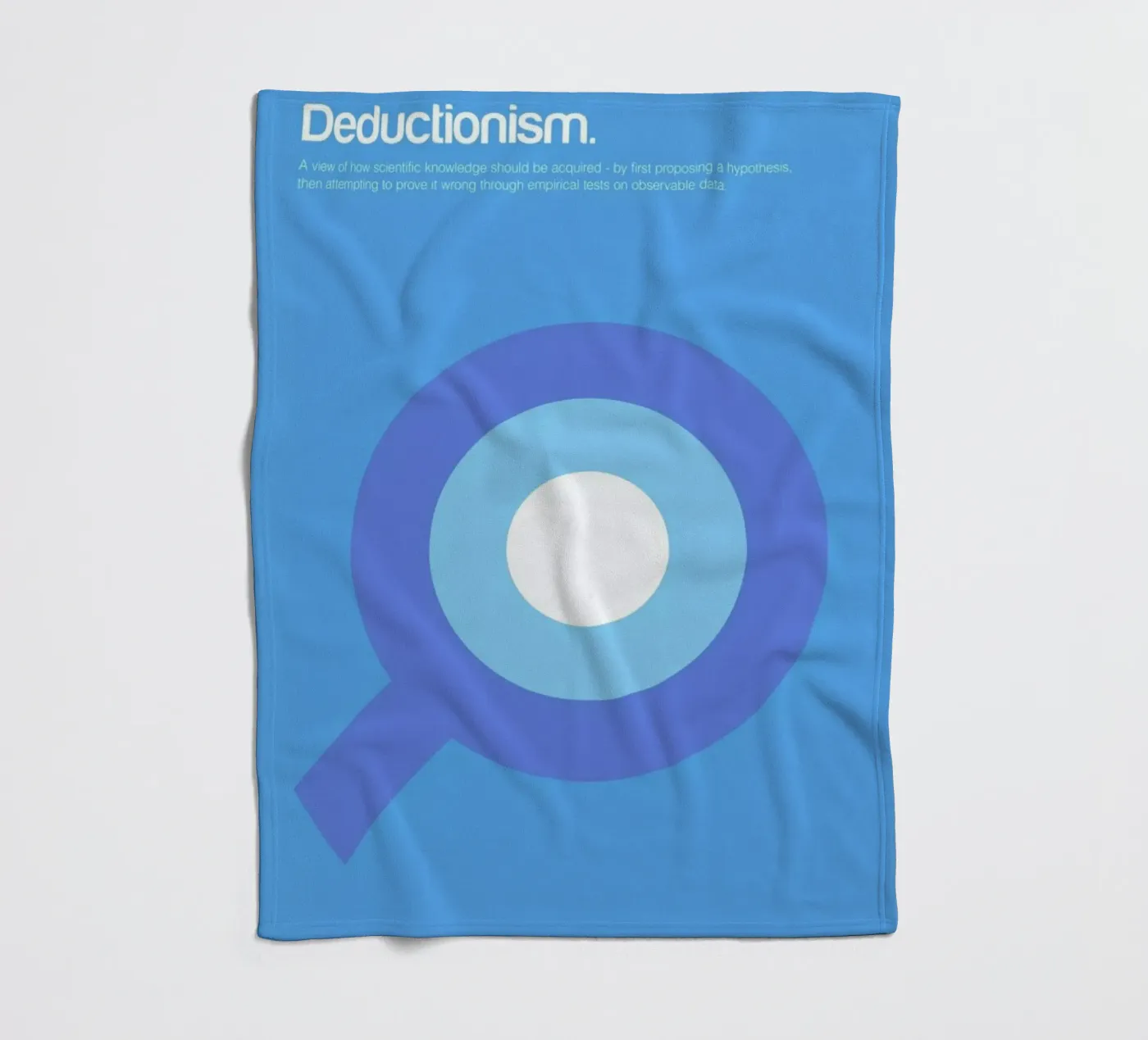 Deductionism fleece blanket by Genís Carreras