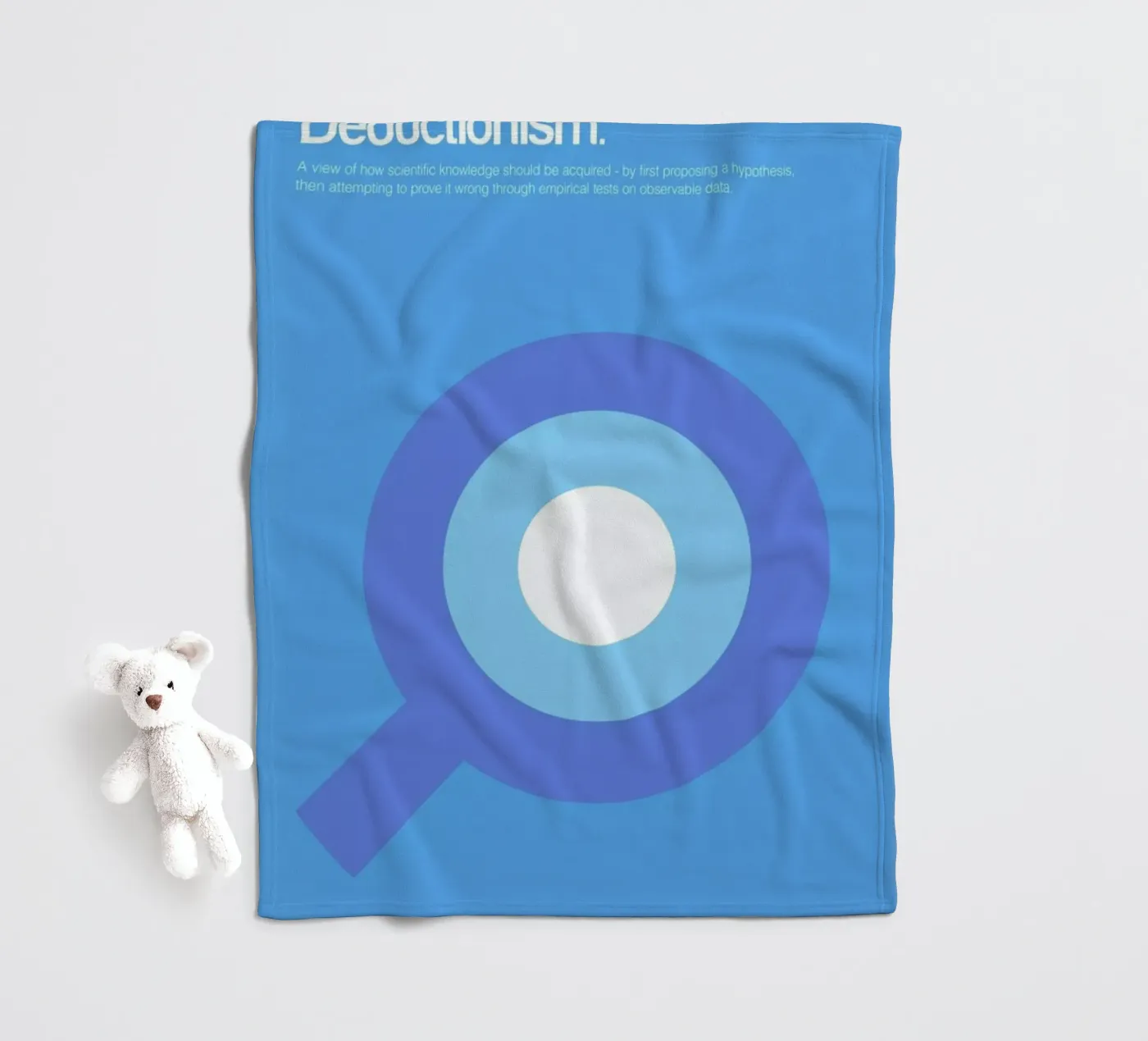 Deductionism fleece blanket by Genís Carreras