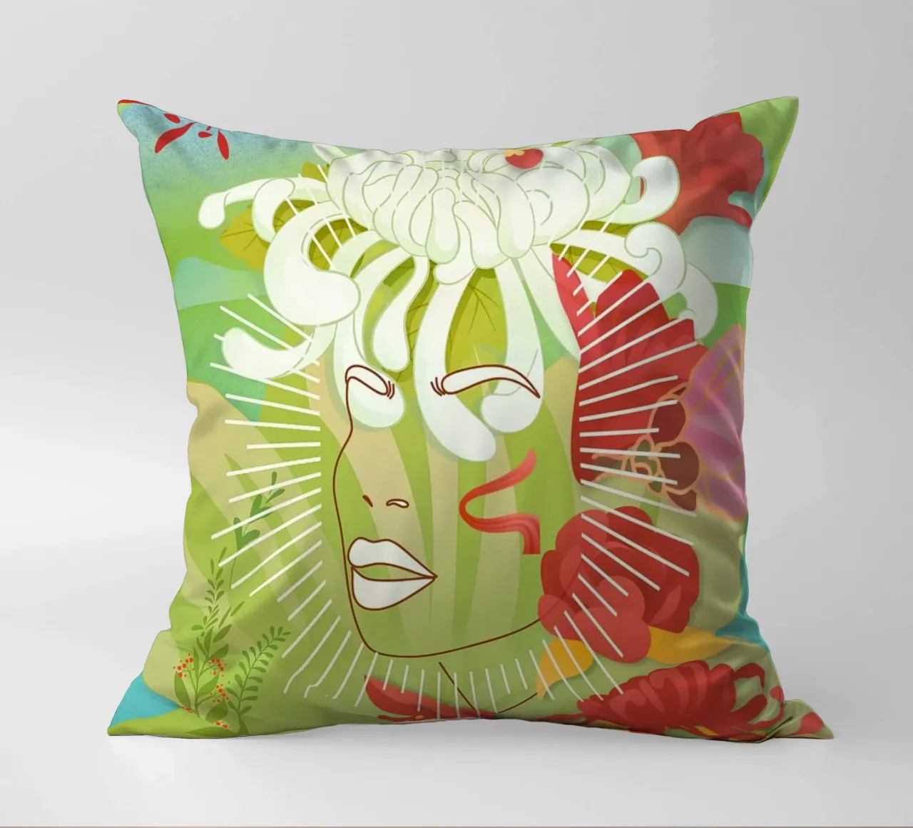 Testa di fiore cuscino da Studio Tikao