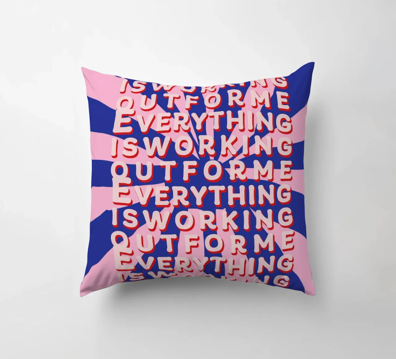 Everything is working out for me cuscino da thesoulhugclub