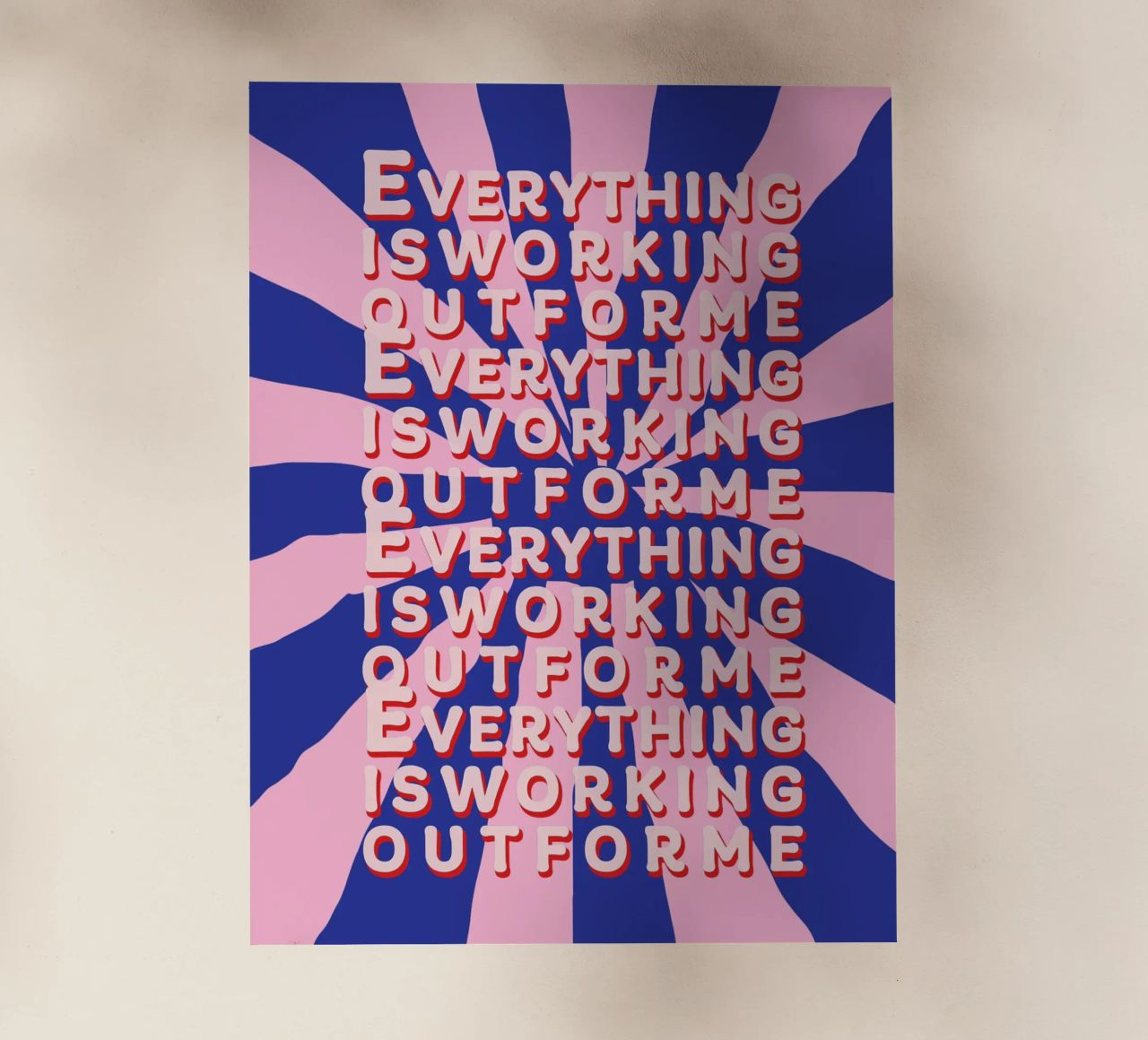 Everything is working out for me Backlit Folie von thesoulhugclub