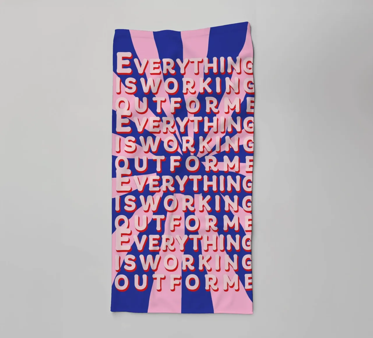 Everything is working out for me towel by thesoulhugclub