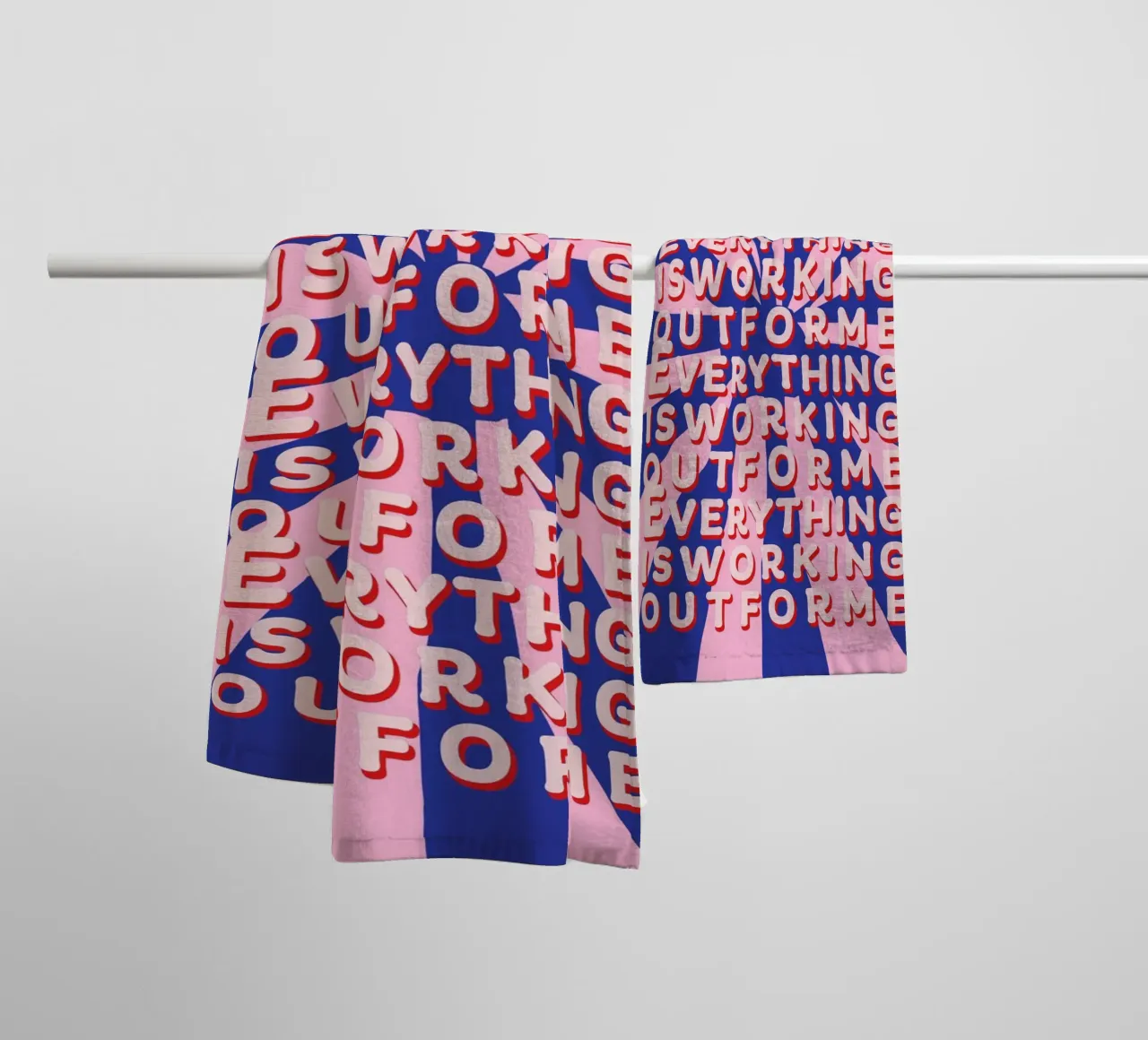 Everything is working out for me towel by thesoulhugclub