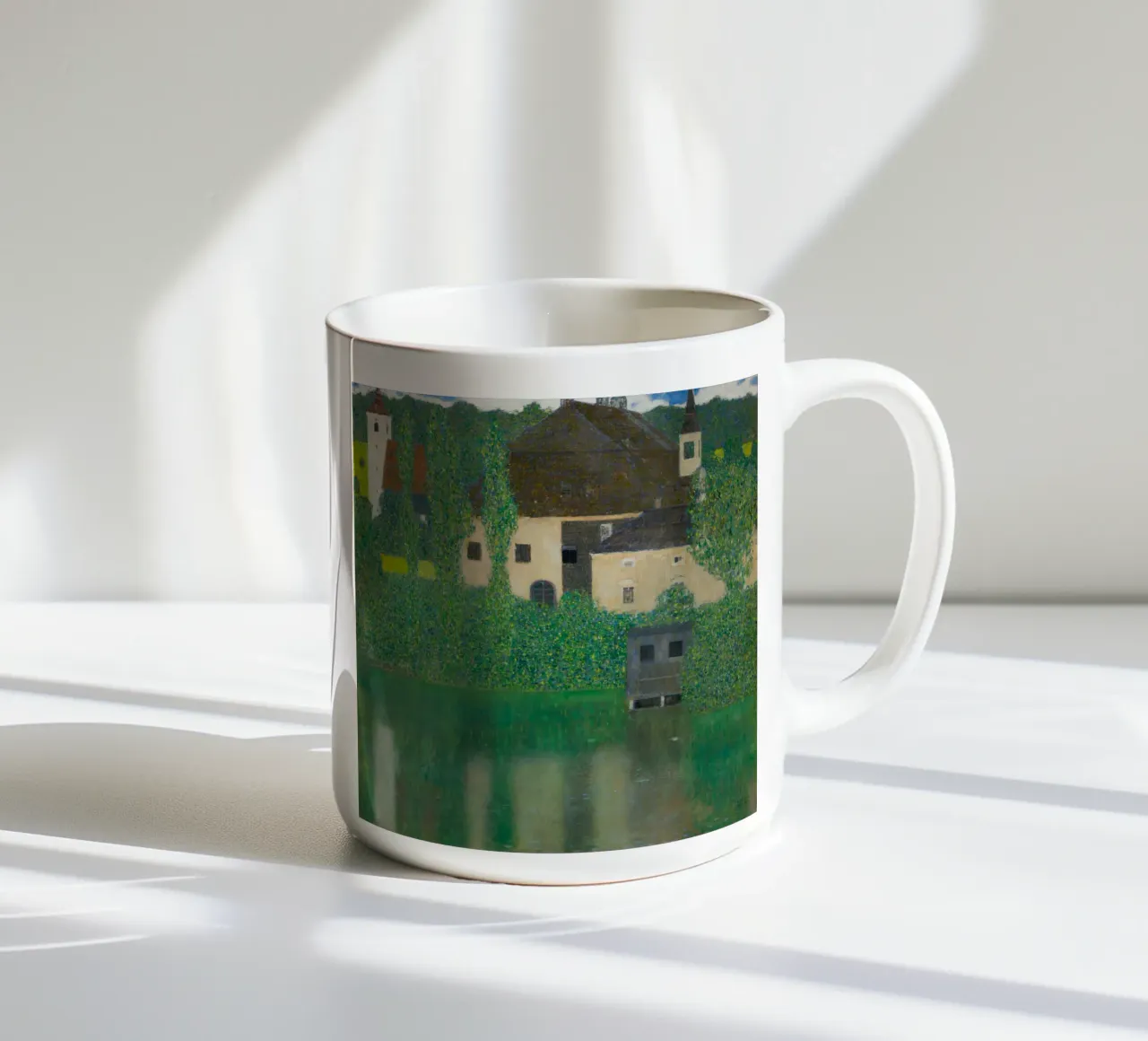 Gustav Klimt - Castello di Kammer sull'Attersee I tazza in ceramica da Timeless Artworks