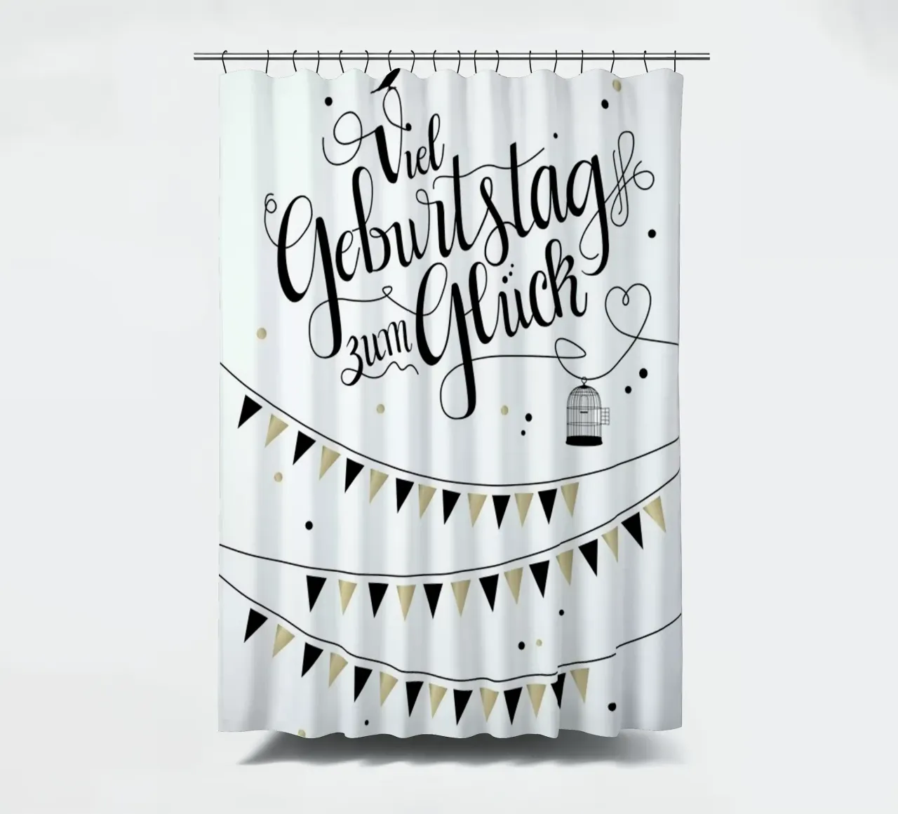 Viel Geburtstag zum Glück shower curtain by Amy & Kurt