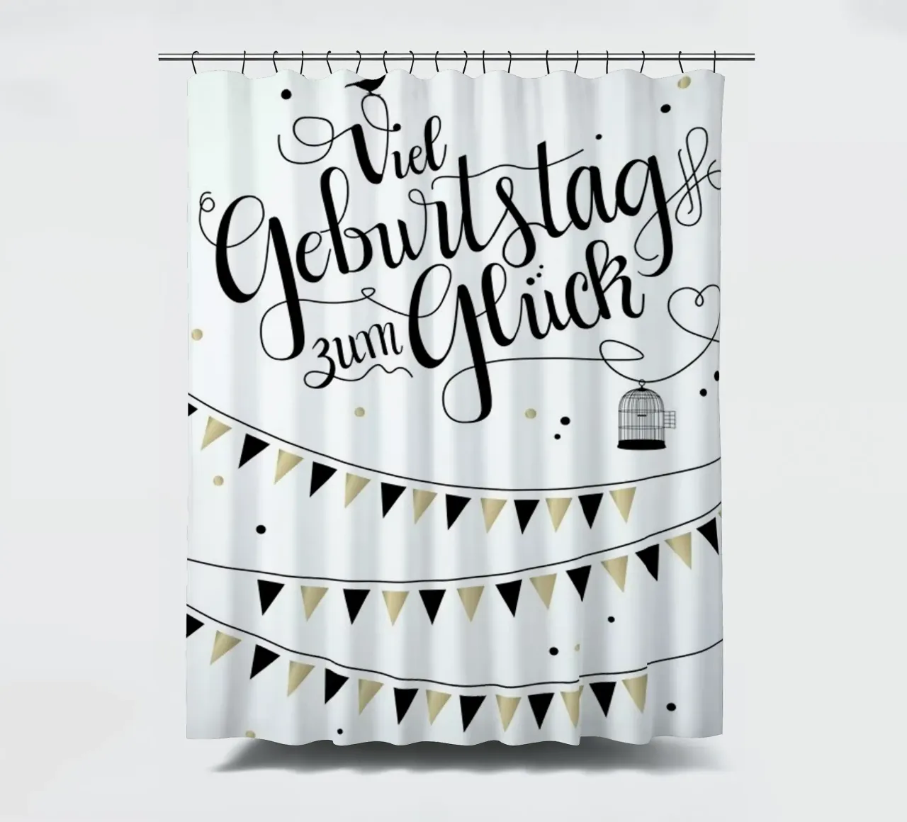 Viel Geburtstag zum Glück shower curtain by Amy & Kurt