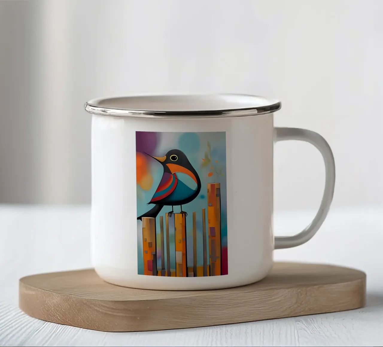 Arte minimalista 1 tazza in smalto da Erika C White