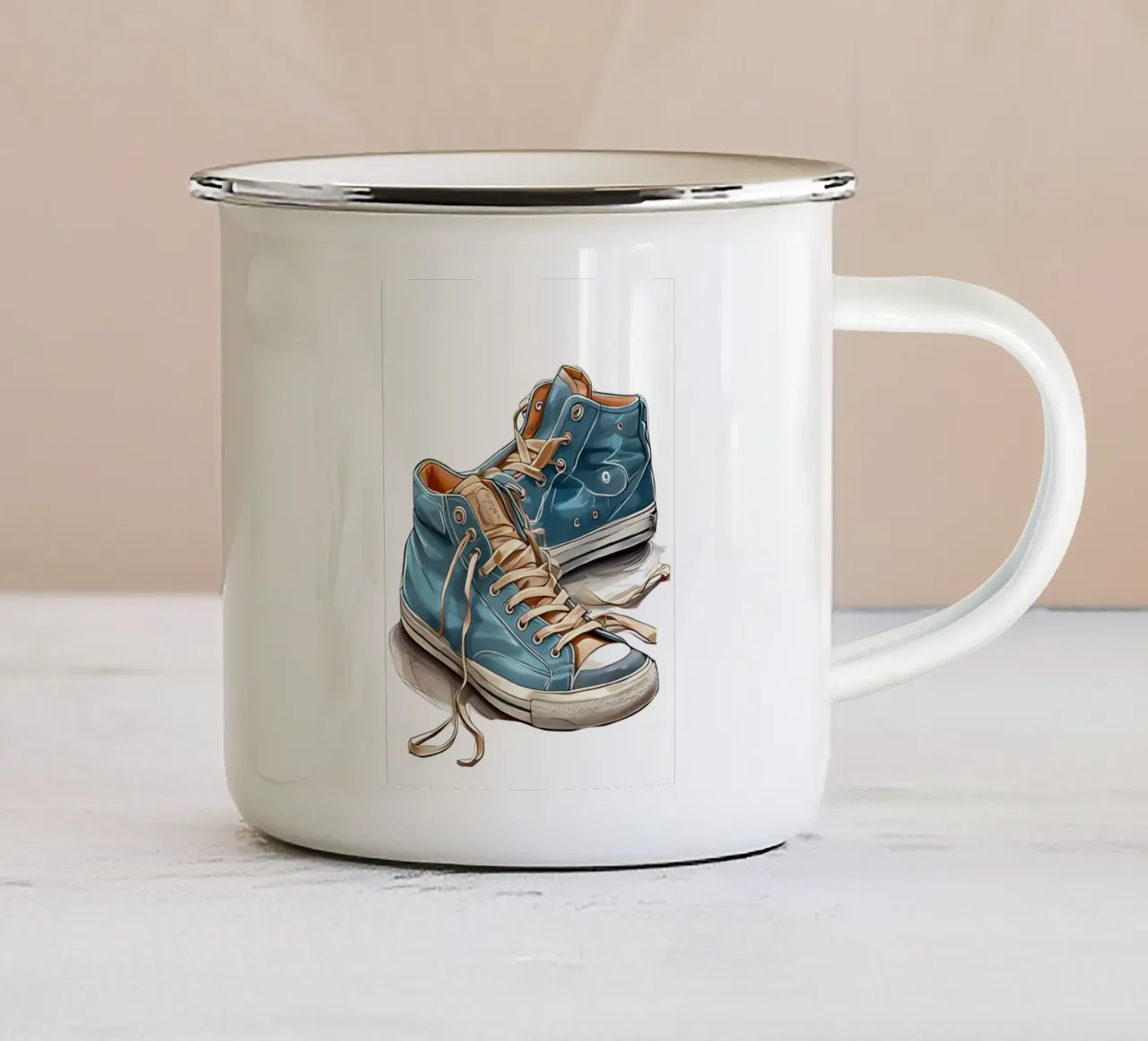 Arte minimalista 2 tazza in smalto da Erika C White