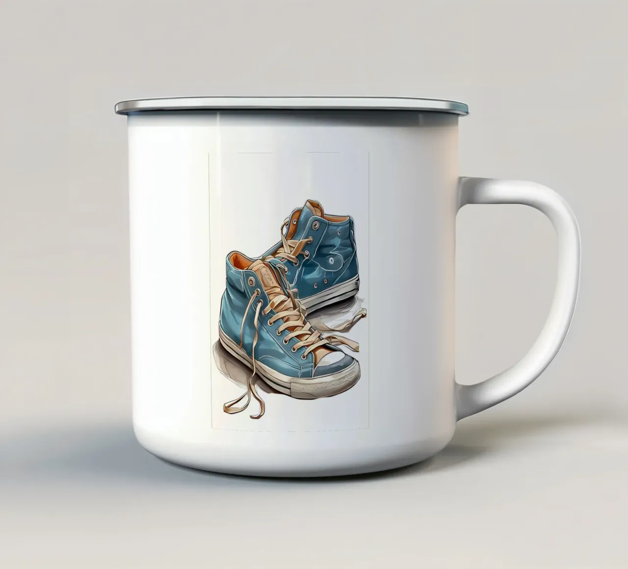 Arte minimalista 2 tazza in smalto da Erika C White