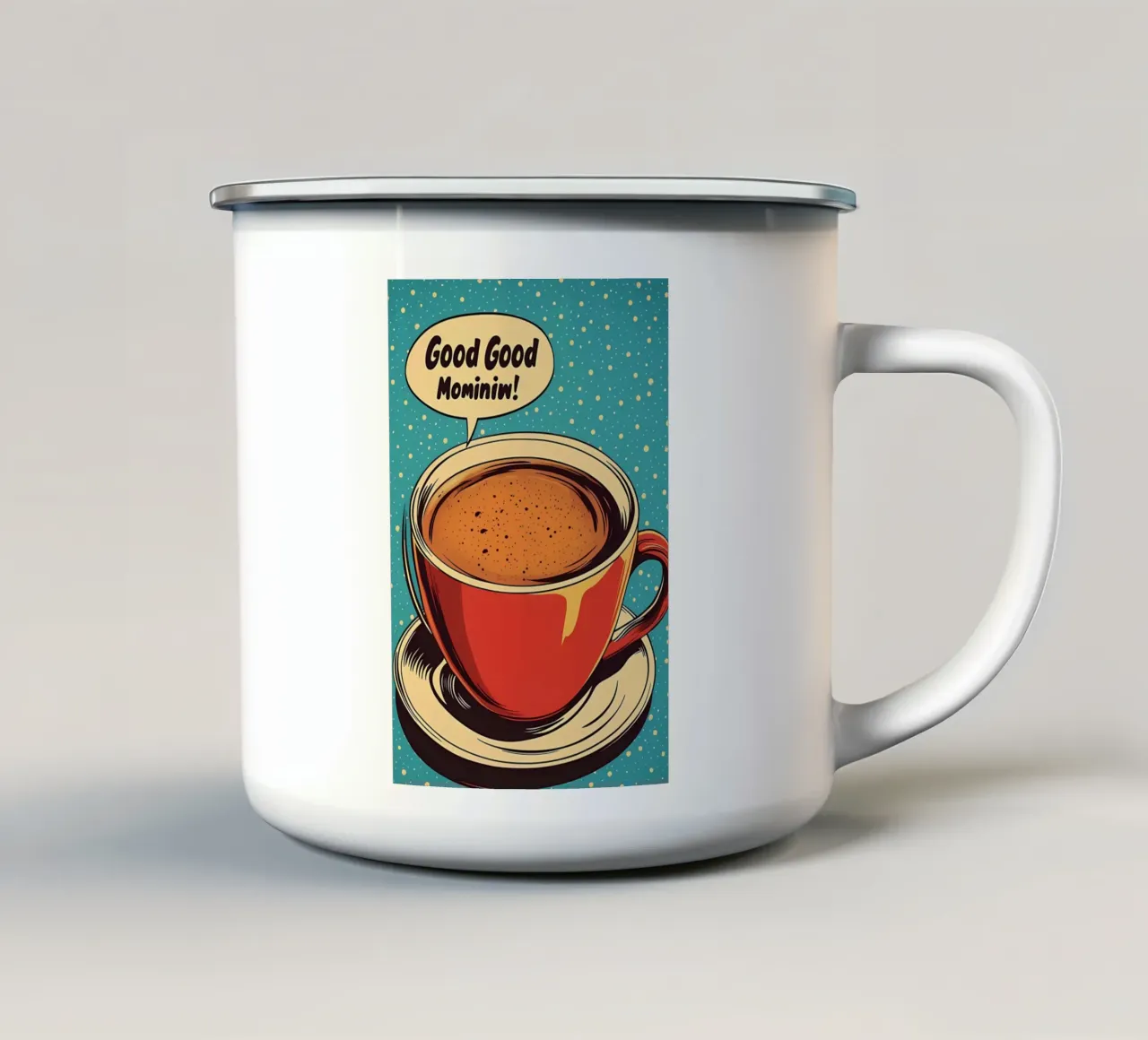 Arte minimalista 3 tazza in smalto da Erika C White