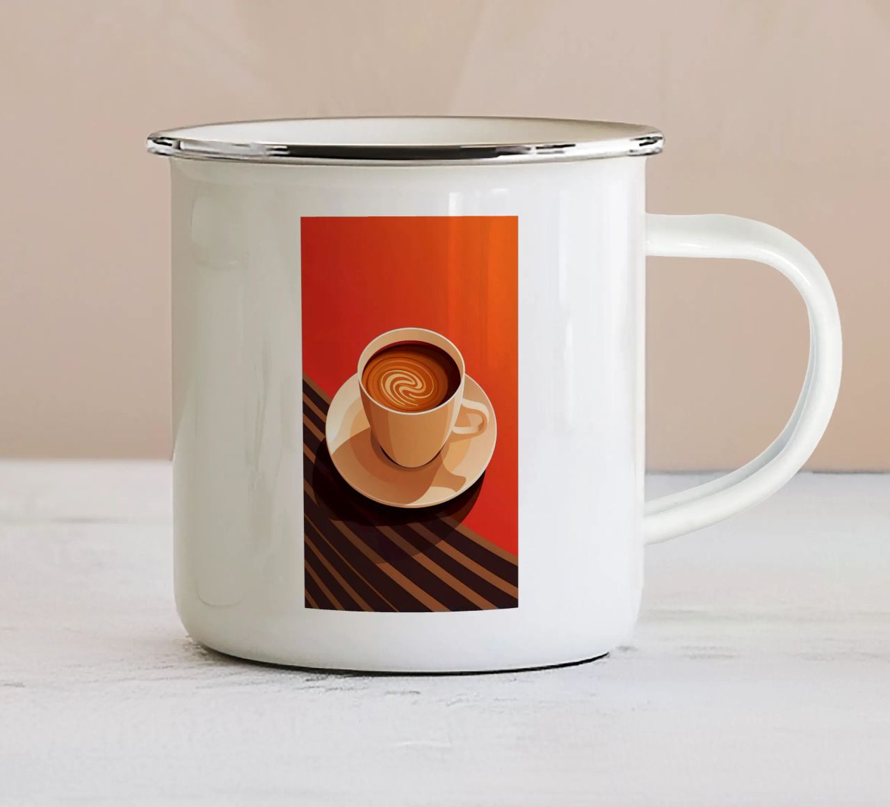 Arte minimalista 7 tazza in smalto da Erika C White