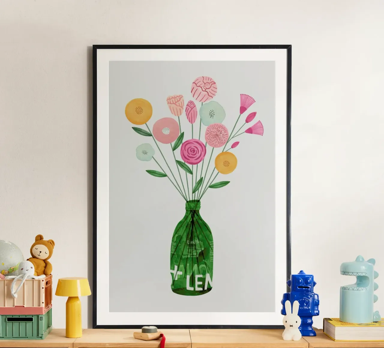 Summer Bottle poster con telaio in plastica da typealive