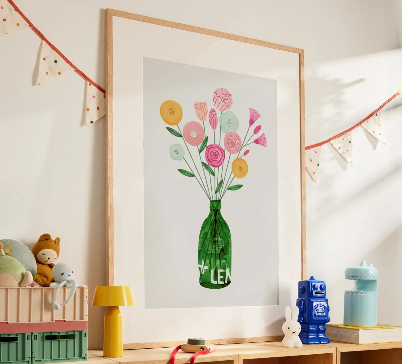 Summer Bottle poster con telaio in plastica da typealive