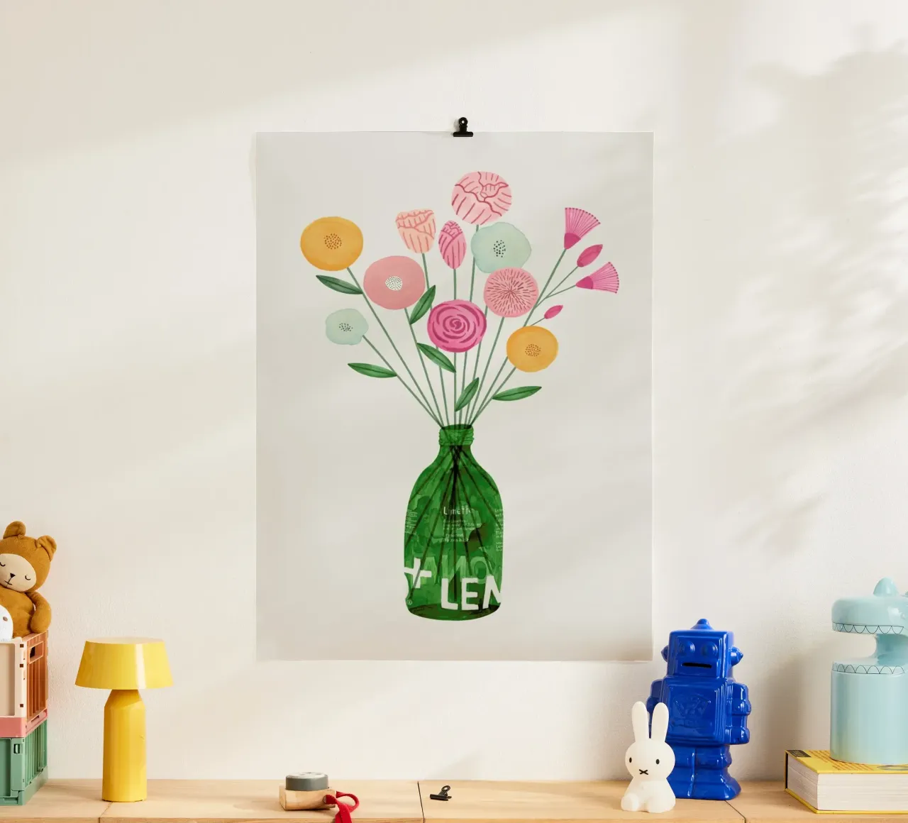 Summer Bottle poster con telaio in plastica da typealive