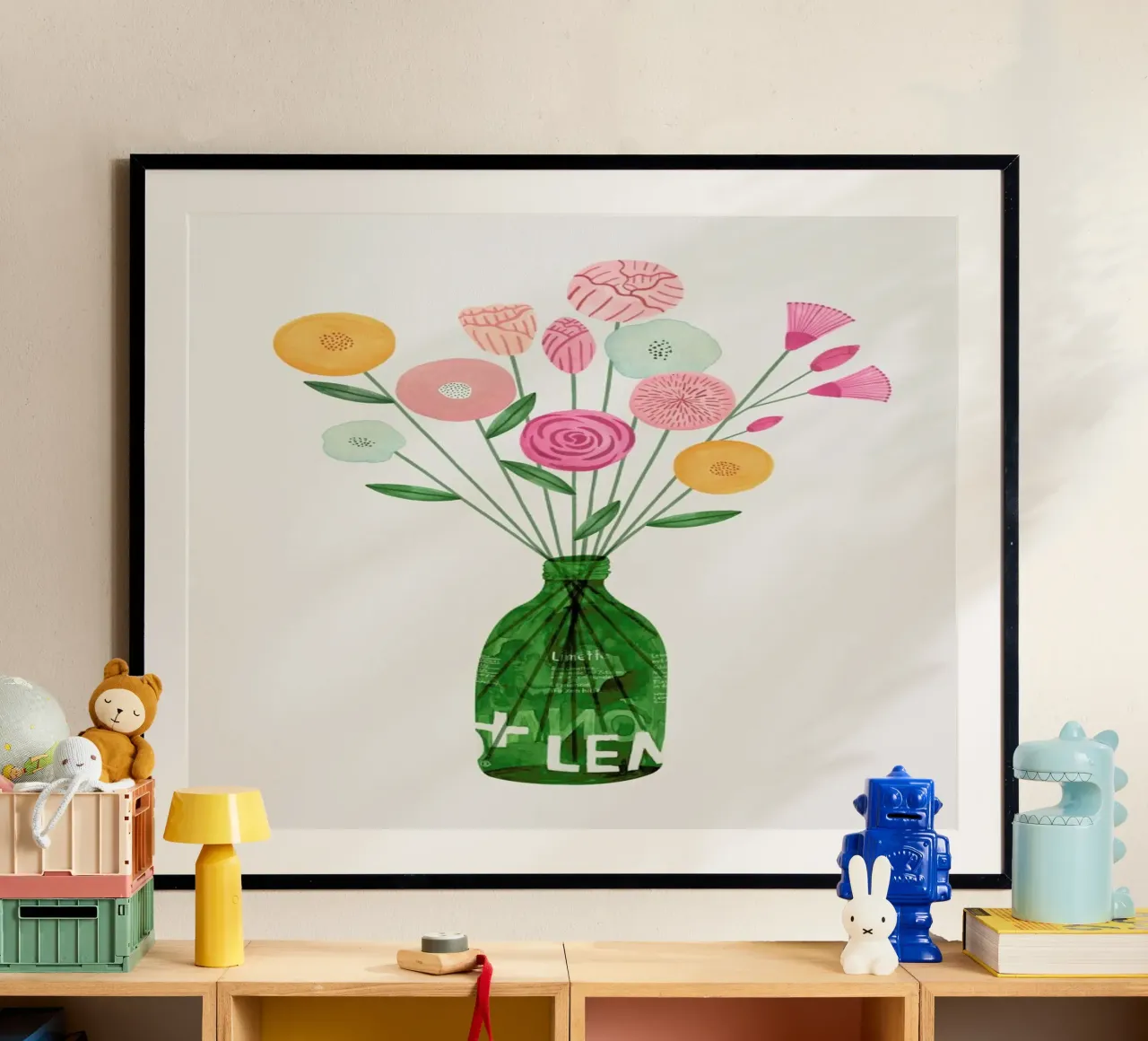 Summer Bottle poster con telaio in plastica da typealive