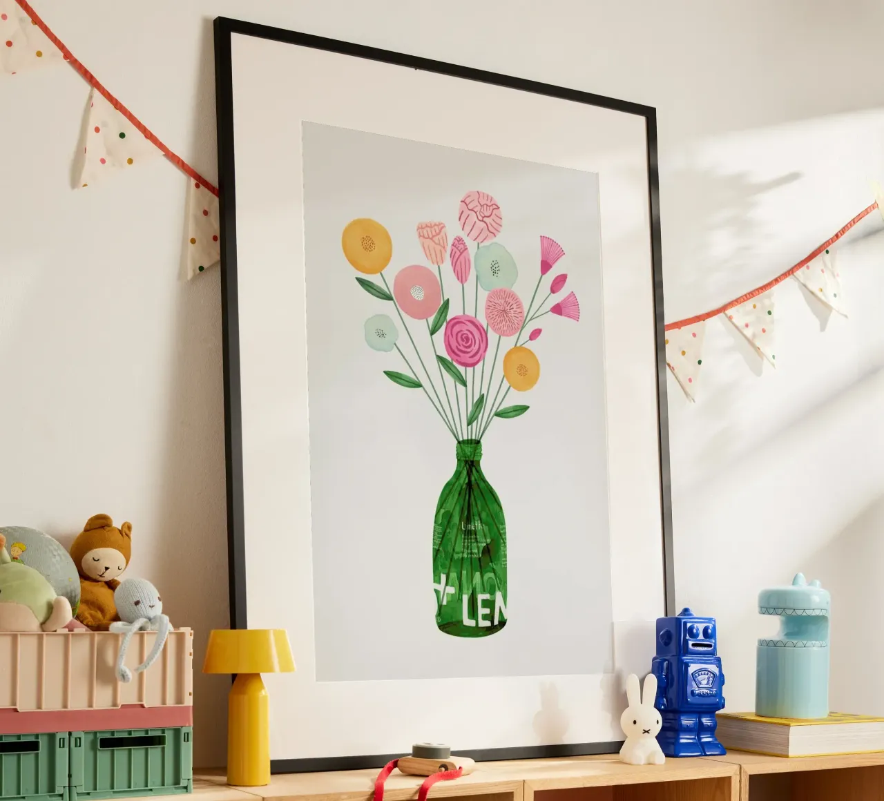 Summer Bottle poster con telaio in plastica da typealive