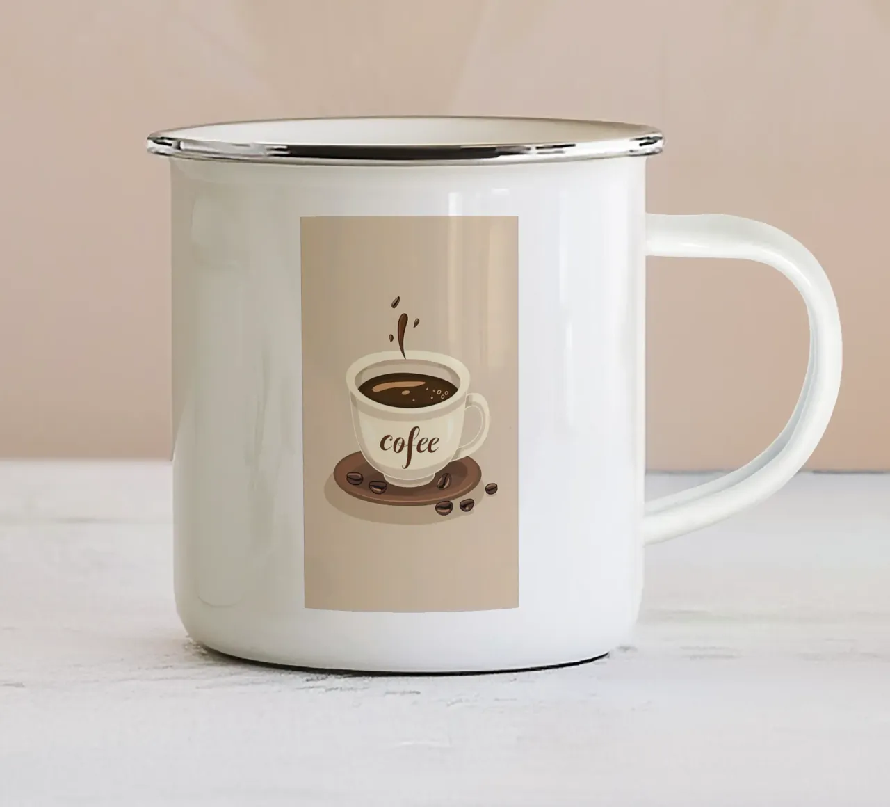 Arte minimalista 8 tazza in smalto da Erika C White