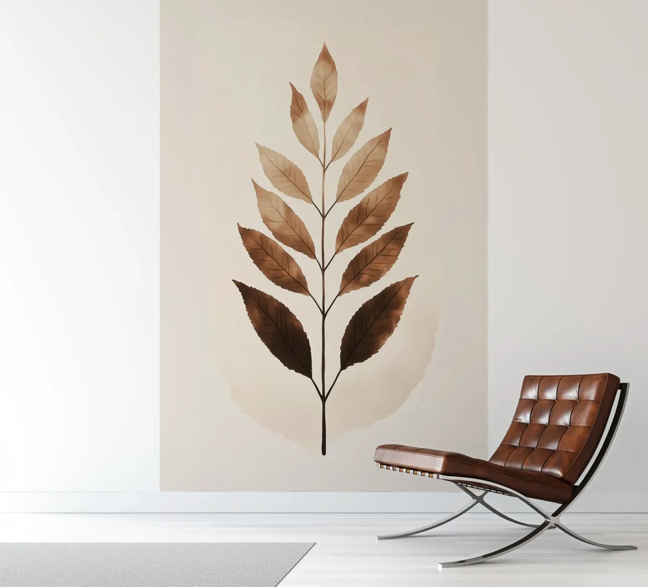 Plant leaves on the branch photo wallpaper by Carinaprint