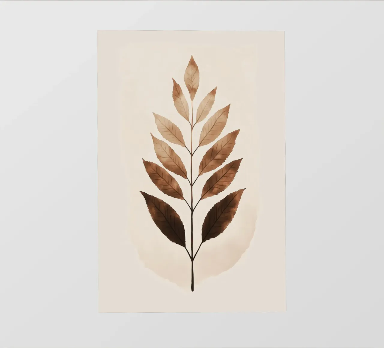 Plant leaves on the branch photo wallpaper by Carinaprint
